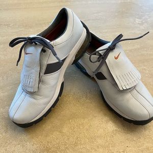 Nike Golf Shoes White and Gray, gently used, size 8.5